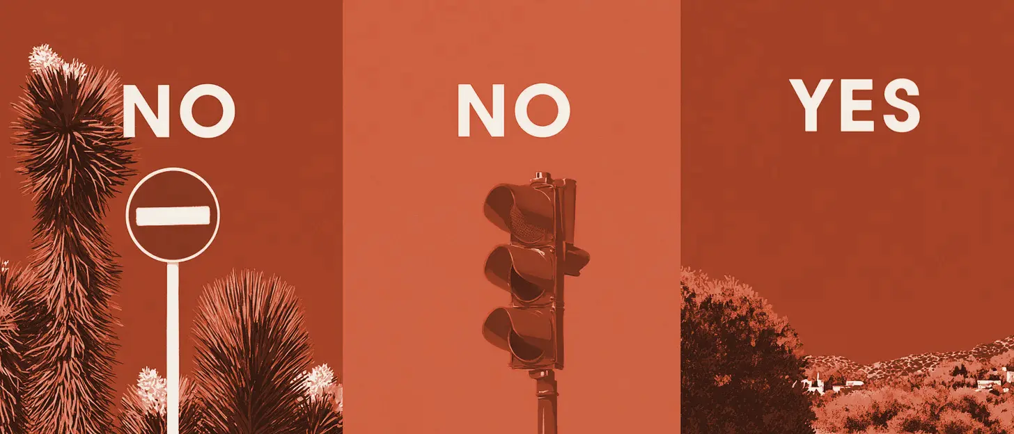 Illustration : évaluer des options et trancher pour avancer d’un stade.